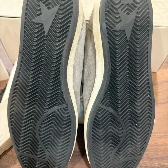 Golden Goose Gray Sneakers with Neon Yellow Star - Picture 4 of 8